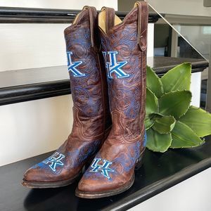 Gameday cowgirl boots University of Kentucky Wildcats genuine leather size 5
